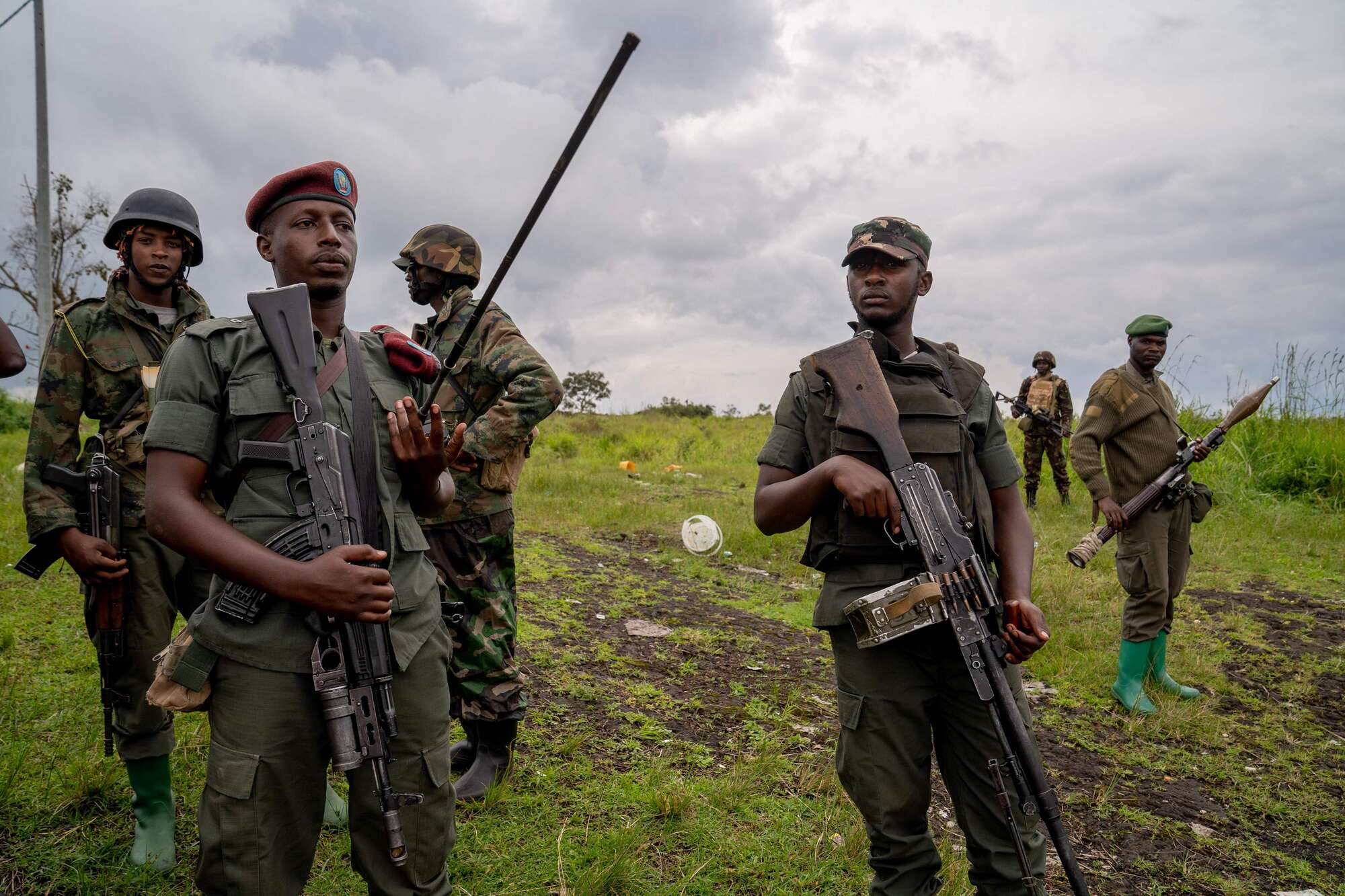 M23 rebels in Kibumba, eastern DR Congo