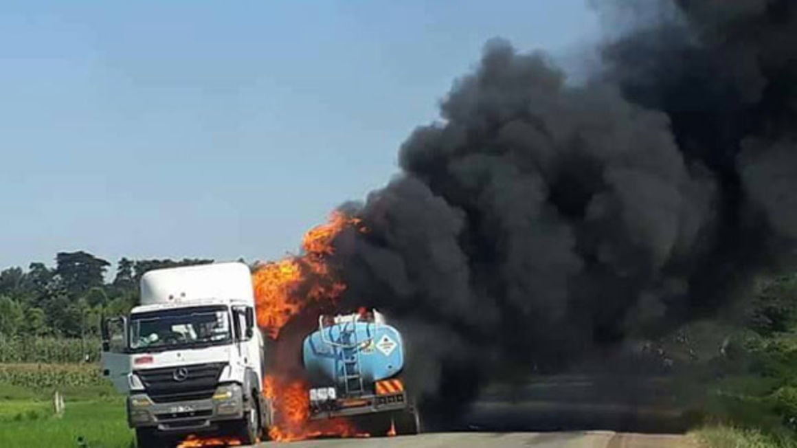 Three injured as two fuel trucks catch fire - Daily Monitor