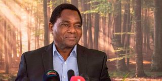 Zambian President Hakainde Hichilema.