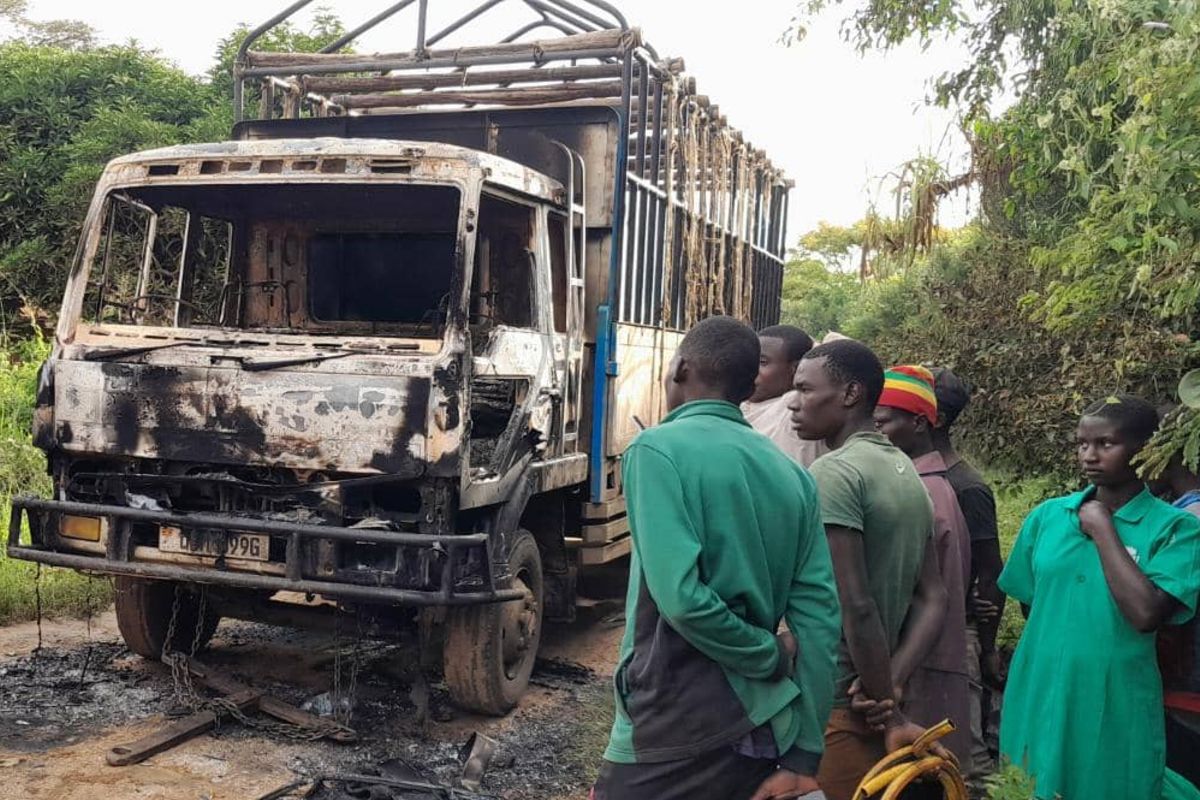 Angry Mob Burns Track Lynch Two Suspected Cattle Thieves Monitor